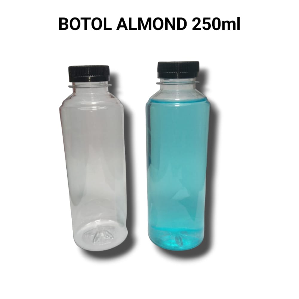 BOTOL ALMOND 250 ML PLASTIK PET KEMASAN MINUMAN